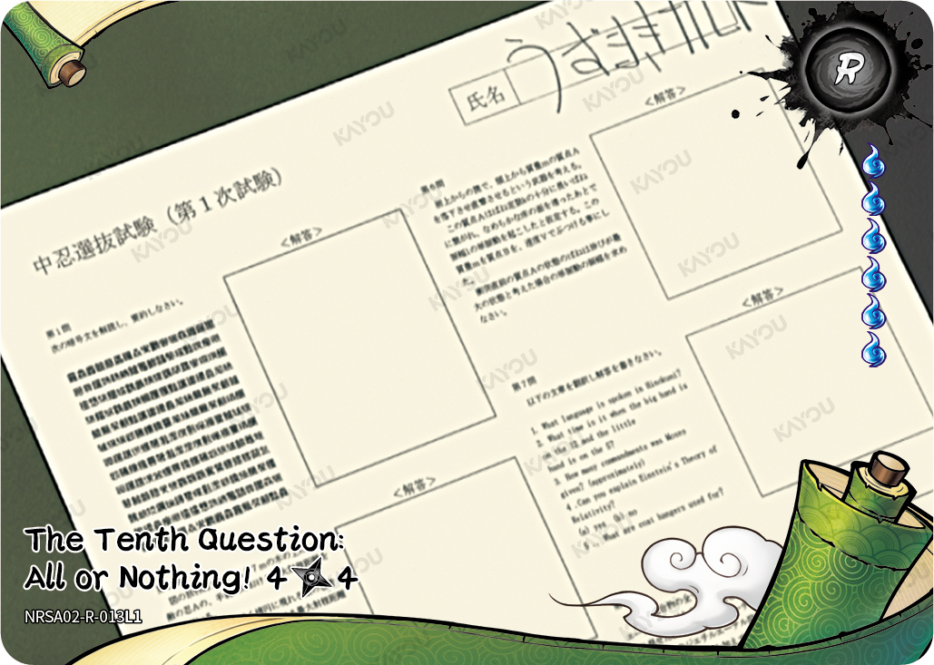 The Tenth Question: All or Nothing! (4/4) — NRSA02-R-013L1